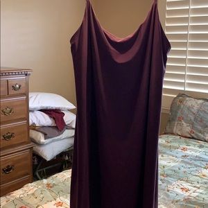 Maroon Slinky Nightgown
